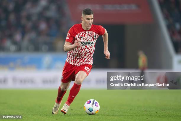 Roland Sallai of SC Freiburg in action during the Bundesliga match between Sport-Club Freiburg and TSG Hoffenheim at Europa-Park Stadion on January...