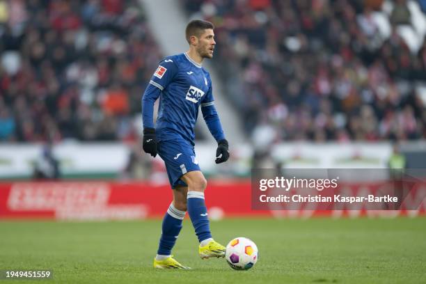 Andrej Kramaric of TSG 1899 Hoffenheim in action during the Bundesliga match between Sport-Club Freiburg and TSG Hoffenheim at Europa-Park Stadion on...