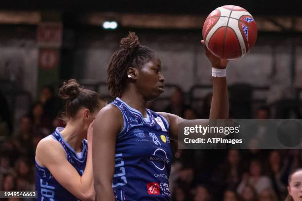 Nahan Niare of CBF Chartres Basket in action during LF2 Day 13 match between Toulouse Métropole Basket and CBF Chartres Basket Club Féminin at the...