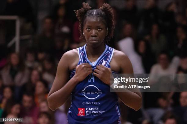 Nahan Niare of CBF Chartres Basket in action during LF2 Day 13 match between Toulouse Métropole Basket and CBF Chartres Basket Club Féminin at the...
