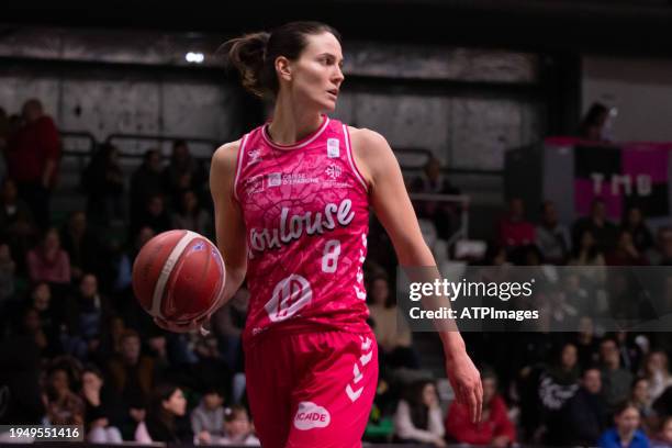 Isabelle Strunc in action during LF2 Day 13 match between Toulouse Métropole Basket and CBF Chartres Basket Club Féminin at the Petit Palais des...