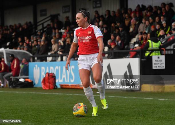 Katie McCabe of Arsenal during the Barclays Women´s Super League match between Arsenal Women FC and Everton Women FC at Meadow Park on January 20,...