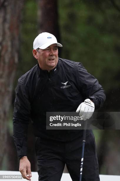Scott Henderson of Scotland in action during Day Three of the Legends Tour Qualifying School - Final Stage at Gloria Golf Club on January 21, 2024 in...