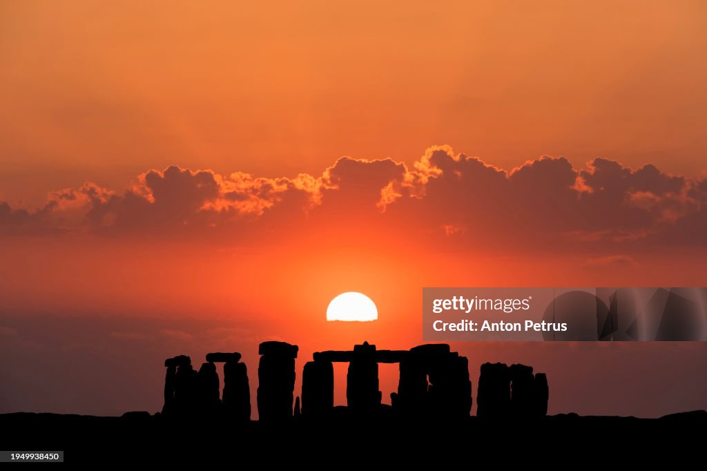 Sunset at the Stonehenge, United Kingdom