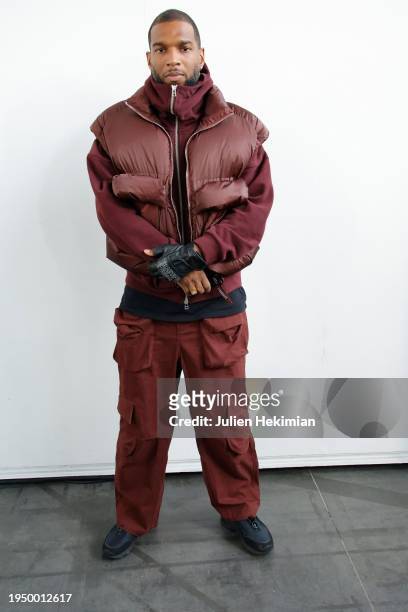 Ryan Babel attends the Namesake Menswear Fall/Winter 2024-2025 show as part of Paris Fashion Week on January 21, 2024 in Paris, France.