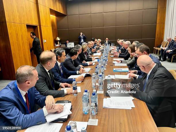 View of the first day of the 21st round of Syria talks in the Astana format, aimed at resolving the Syrian crisis and formed under the guarantors of...