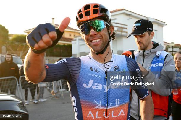 Stage winner Michael Matthews of Australia and Team Jayco AlUla reacts after the 1st Gran Premio Castellon – Ruta de la Ceramica 2024 a 173.9km one...