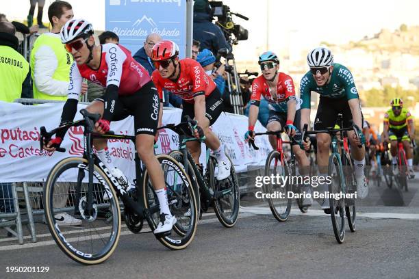 Jenthe Biermans of Belgium and Team Arkéa - B&B Hotels crosses the finish line during the 1st Gran Premio Castellon – Ruta de la Ceramica 2024 a...