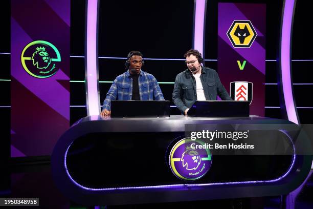 Live action during the ePremier League finals at Elstree Studios on January 21, 2024 in Borehamwood, England.