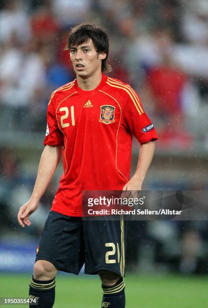 June 10: David Silva of Spain in action during the UEFA Euro 2008 Group D match between Spain and Russia at Tivoli Nue on June 10, 2008 in Innsbruck,...