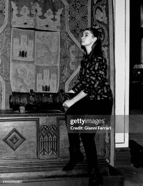 Spanish actress Sonia Bruno during a visit to the Navy Museum, Madrid, Spain, 1965.