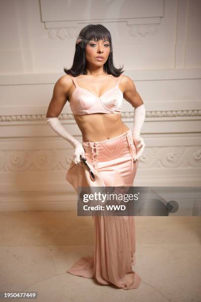 Kat Graham at Jean Paul Gaultier Couture Spring 2024 as part of Paris Couture Fashion Week held on January 24, 2024 in Paris, France.