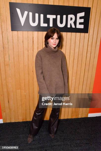 Emilia Jones attends The Vulture Spot At Sundance Film Festival - Day 3 at The Vulture Spot on January 21, 2024 in Park City, Utah.