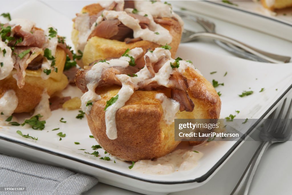 Roast Beef Stuffed Mini Yorkshire Pudding's