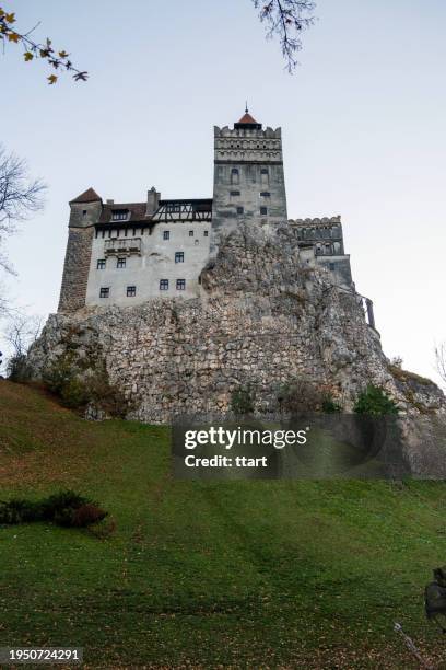 bran castle, transylvania - most famous destination of romania - bran romania stock pictures, royalty-free photos & images