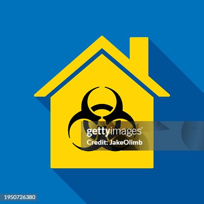 House Biohazard Icon Flat House Biohazard Icon Flat