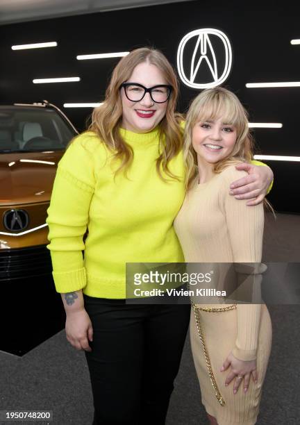 Mel Eslyn and Megan Stott attend the Acura House of Energy at the 2024 Sundance Film Festival on January 21, 2024 in Park City, Utah.
