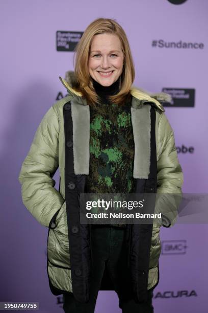 Laura Linney attends the "Suncoast" Premiere during the 2024 Sundance Film Festival at Library Center Theatre on January 21, 2024 in Park City, Utah.