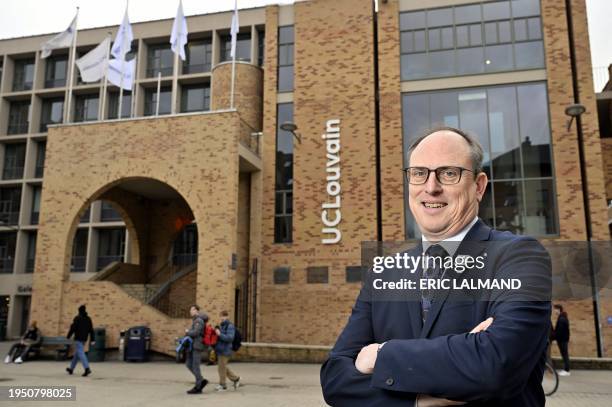 Professor Didier Lambert, who will become rector of the 'Universite catholique de Louvain' university in Louvain-la-Neuve next February, poses for...