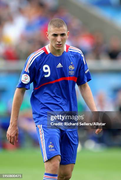 June 9: Karim Benzema of France in action during the UEFA Euro 2008 Group C match between Romania and France at Letzigrund Staduim on June 9, 2008 in...