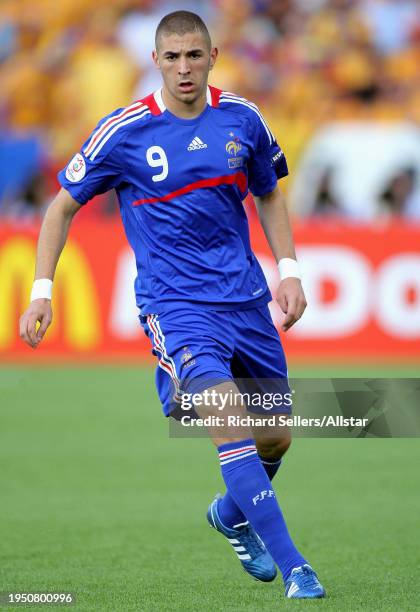 June 9: Karim Benzema of France running during the UEFA Euro 2008 Group C match between Romania and France at Letzigrund Staduim on June 9, 2008 in...