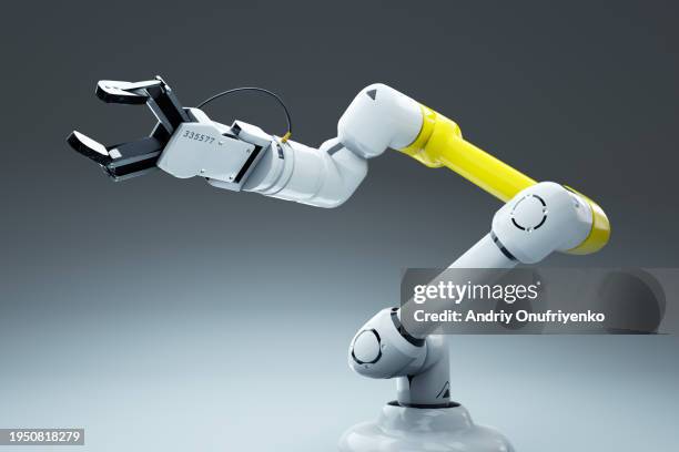 robotic arms evolution - braço robotizado imagens e fotografias de stock