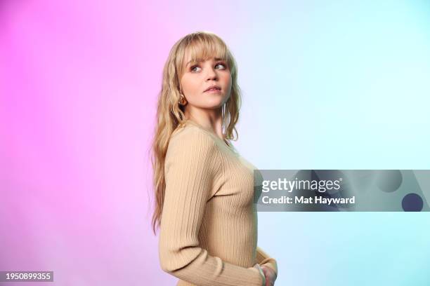 Megan Stott visits the IMDb Portrait Studio at Acura House of Energy on Location at Sundance 2024 on January 21, 2024 in Park City, Utah.