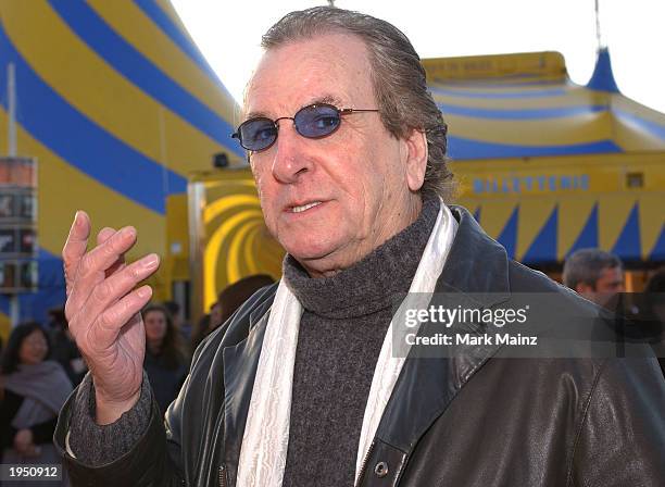 Actor Danny Aiello arrives for the opening night of "Cirque Du Soleil's Varekai" April 24, 2003 at Randall's Island in New York.