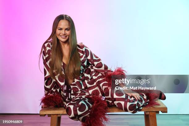 Chrissy Teigen visits the IMDb Portrait Studio at Acura House of Energy on Location at Sundance 2024 on January 21, 2024 in Park City, Utah.