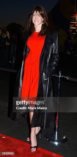 Actress Stephanie Seymour arrives for the opening night of "Cirque Du Soleil's Varekai" April 24, 2003 at Randall's Island in New York.