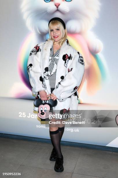 Paloma Faith attends a private view of new exhibition "CUTE" at Somerset House on January 24, 2024 in London, England.