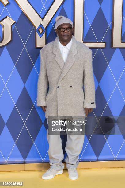 Samuel L. Jackson attends the world premiere of 'Argylle' at the Odeon Luxe cinema in Leicester Square in London, United Kingdom on January 24, 2024.