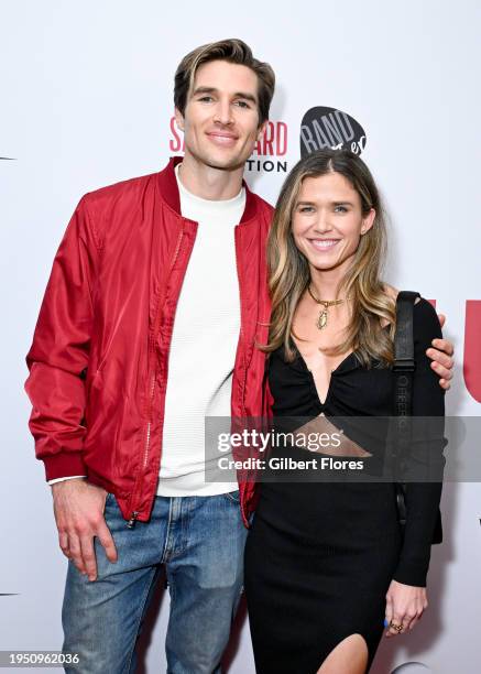 Marc Herrmann and Anna Marie Dobbins at the premiere of "Junction" held at Harmony Gold on January 24, 2024 in Los Angeles, California.