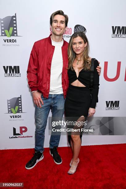 Marc Herrmann and Anna Marie Dobbins at the premiere of "Junction" held at Harmony Gold on January 24, 2024 in Los Angeles, California.