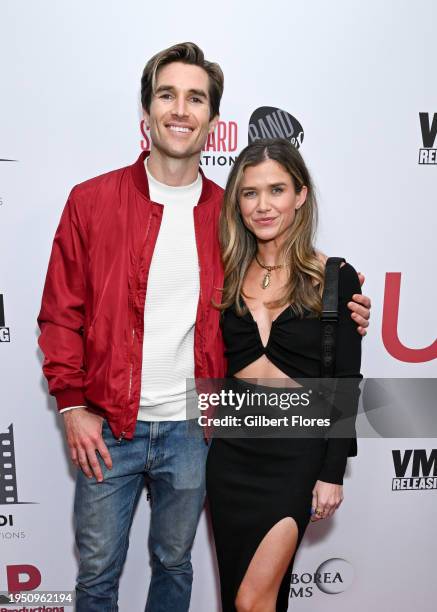 Marc Herrmann and Anna Marie Dobbins at the premiere of "Junction" held at Harmony Gold on January 24, 2024 in Los Angeles, California.