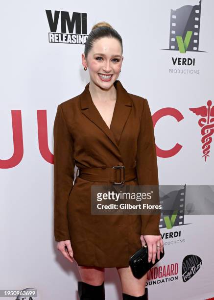 Greer Grammer at the premiere of "Junction" held at Harmony Gold on January 24, 2024 in Los Angeles, California.