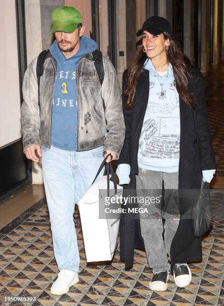 James Franco and Isabel Pakzad are seen going to dinner on January 23, 2024 in Paris, France.