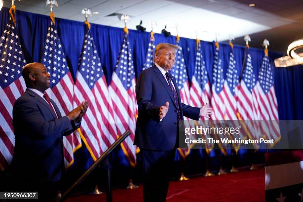January 23: Former president Donald Trump speaks after he was projected to be the New Hampshire primary winner during a watch party on Tuesday,...