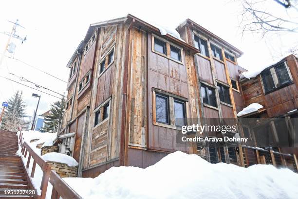 Home is seen in the snow at Park City during the 2024 Sundance Film Festival on January 21, 2024 in Park City, Utah.