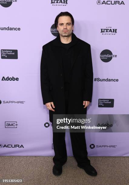 Sebastian Stan attends the "A Different Man" Premiere during the 2024 Sundance Film Festival at Eccles Center Theatre on January 21, 2024 in Park...