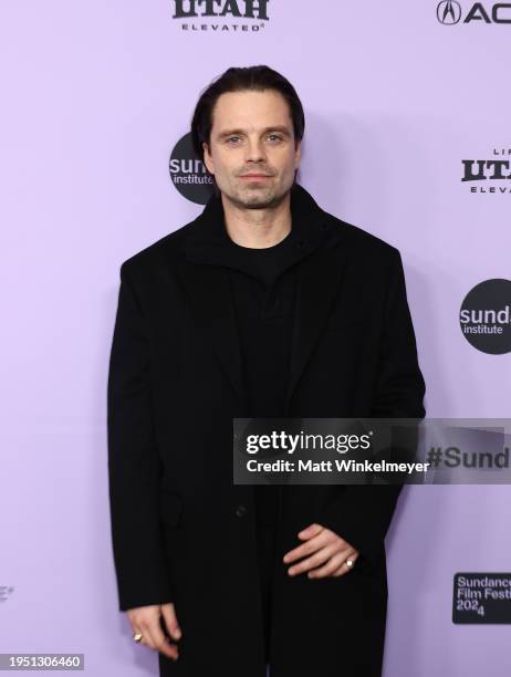 Sebastian Stan attends the "A Different Man" Premiere during the 2024 Sundance Film Festival at Eccles Center Theatre on January 21, 2024 in Park...