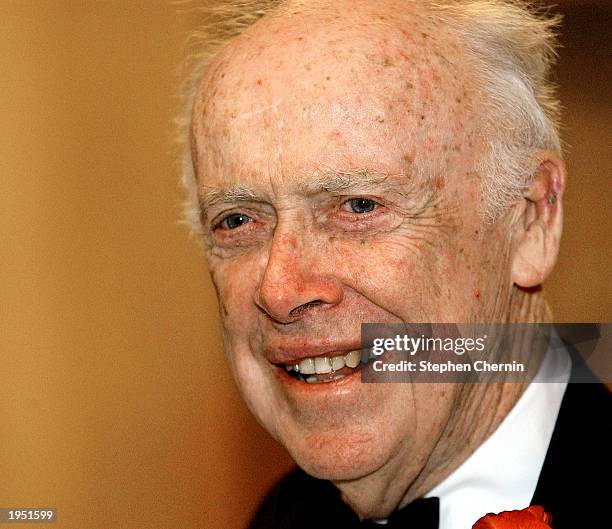 Nobel laureate Dr. James D. Watson smiles as he attends a gala February 28, 2003 in New York City. The gala was held in honor of the 50th anniversary...