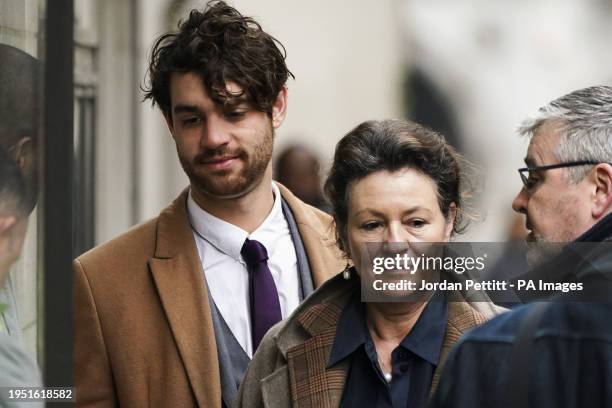 Constance Marten's brother Tobias Marten and her mother Virginie de Selliers arrive at the Old Bailey. The trial of an aristocrat and her partner...