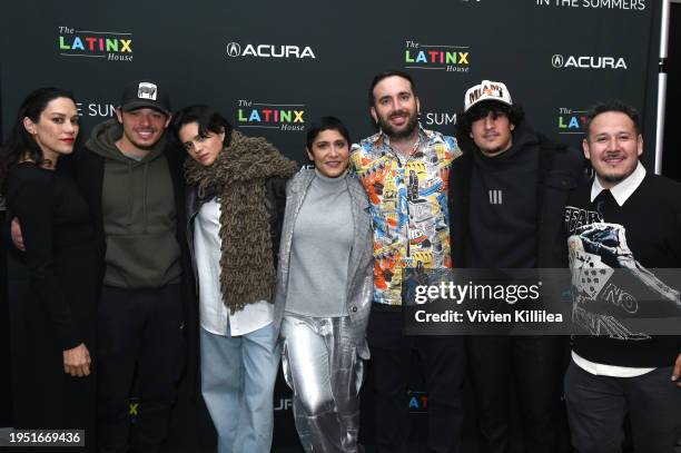 Mishel Prada, Anthony Ramos, Sasha Calle, Lynette Coll, Cristoval Guell, Danny Ramirez, and Sergio Lira attend the In The Summers film celebration...