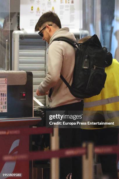 Miguel Bernardeau at the airport, January 12 in Madrid, Spain.