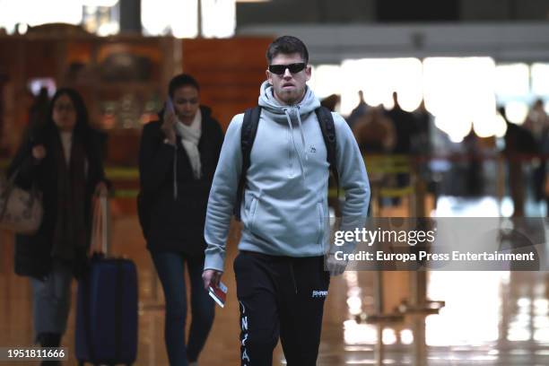 Miguel Bernardeau at the airport, January 12 in Madrid, Spain.