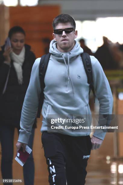 Miguel Bernardeau at the airport, January 12 in Madrid, Spain.