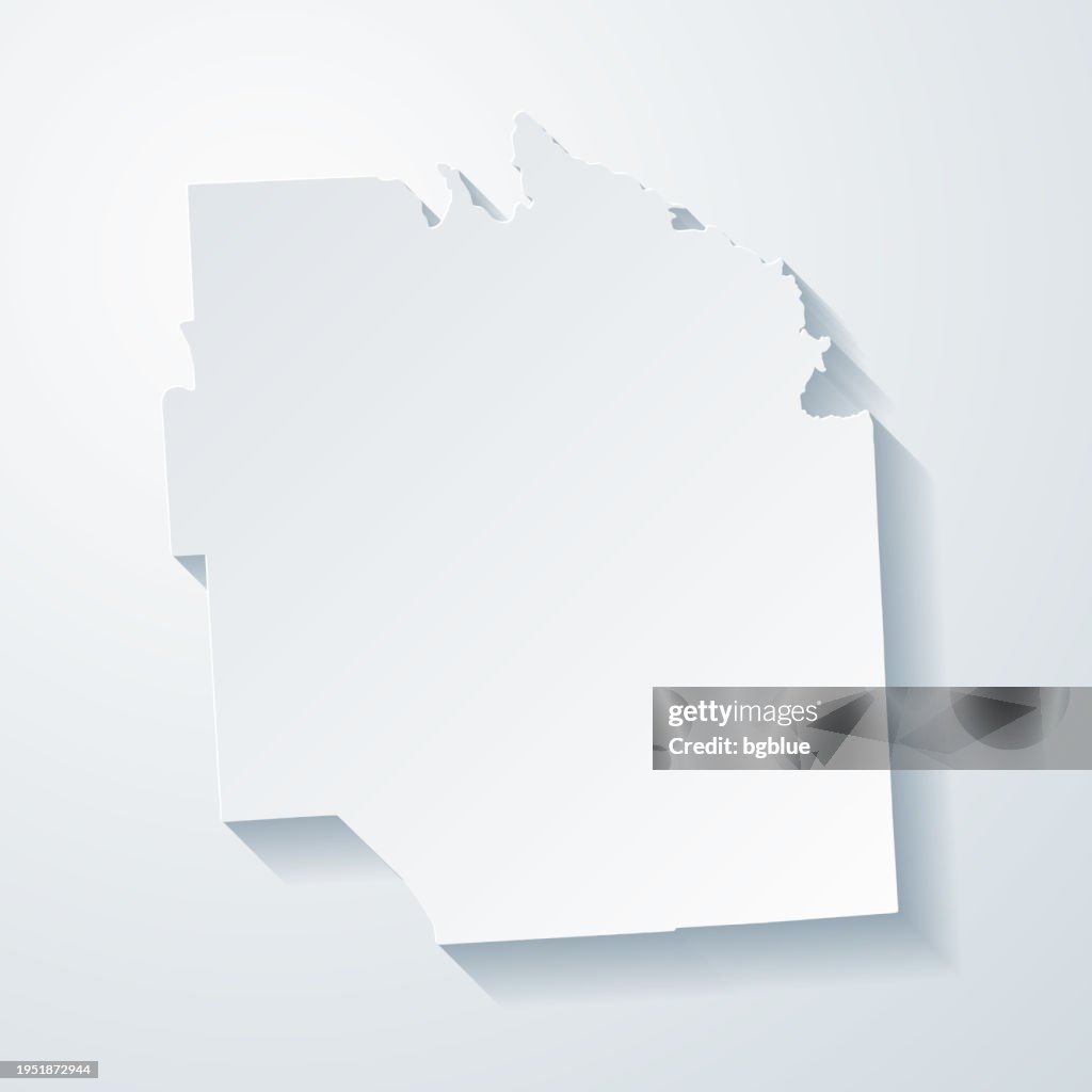Onondaga County, New York. Map with paper cut effect on blank background