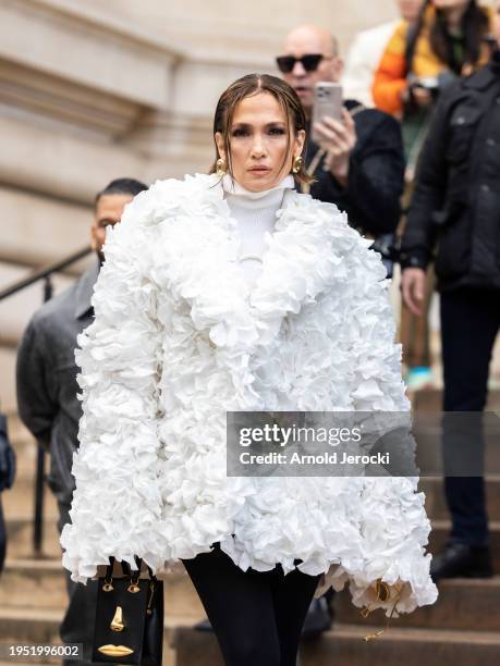 Jennifer Lopez attends the Schiaparelli Haute Couture Spring/Summer 2024 show as part of Paris Fashion Week on January 22, 2024 in Paris, France.