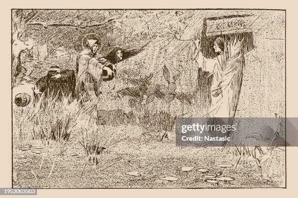 first easter - resurrection stock illustrations